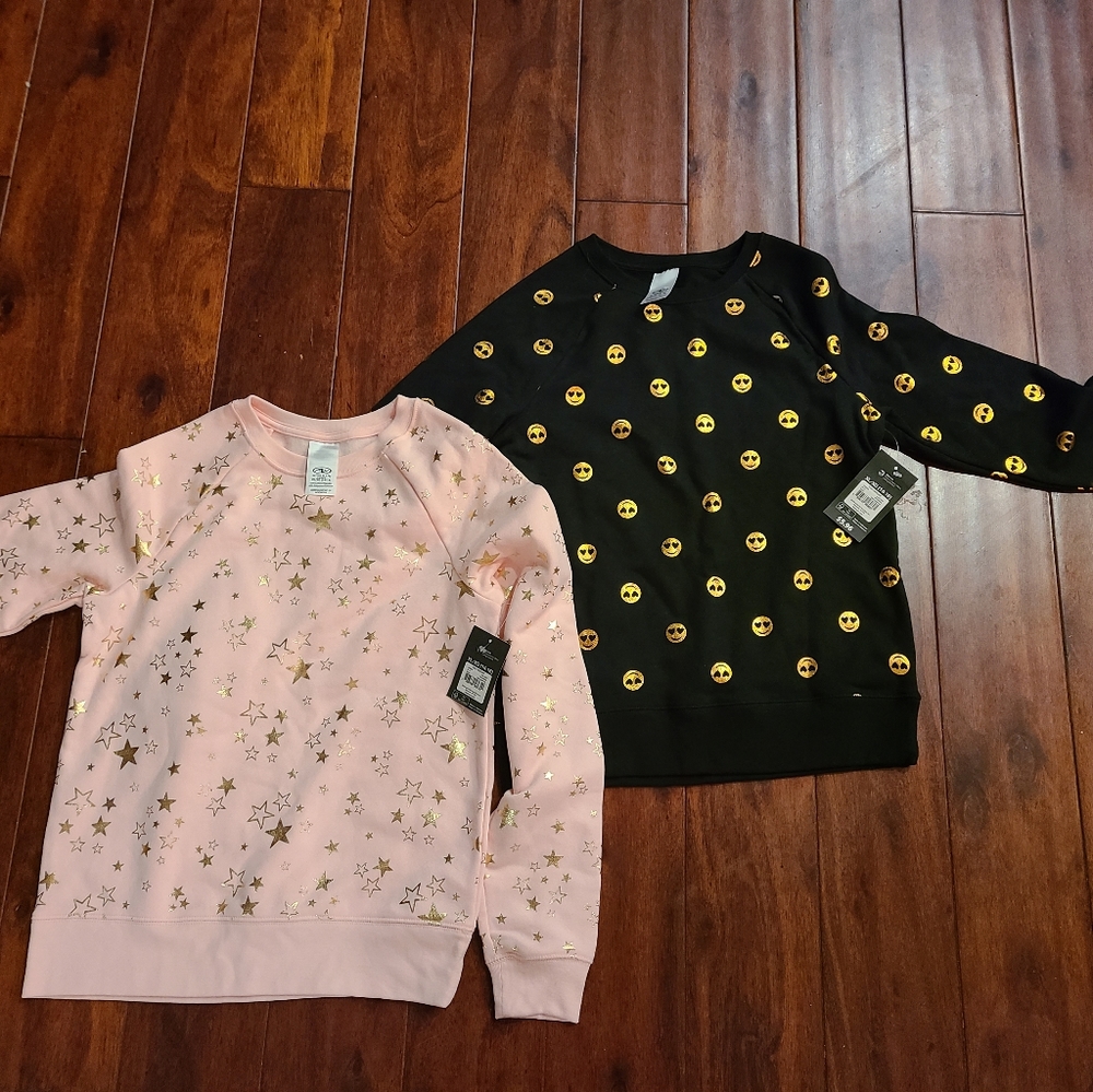 2 Fleece Athletic Works SweatShirts, Girl 14/16